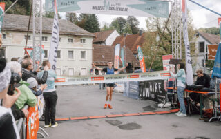 Leon Schübel beim Zieleinlauf der Wiesent-Challenge